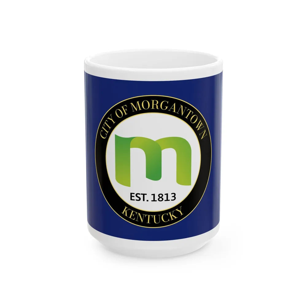 Flag of Morgantown Kentucky (United States) White Coffee Mug 15oz - Go Mug Yourself