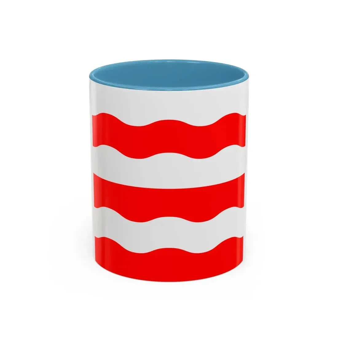 Flag of Morges Switzerland - Accent Coffee Mug 11oz Light Blue - Go Mug Yourself