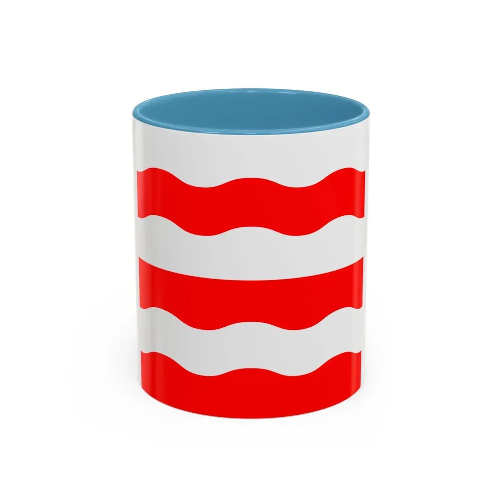 Flag of Morges Switzerland - Accent Coffee Mug 11oz Light Blue - Go Mug Yourself