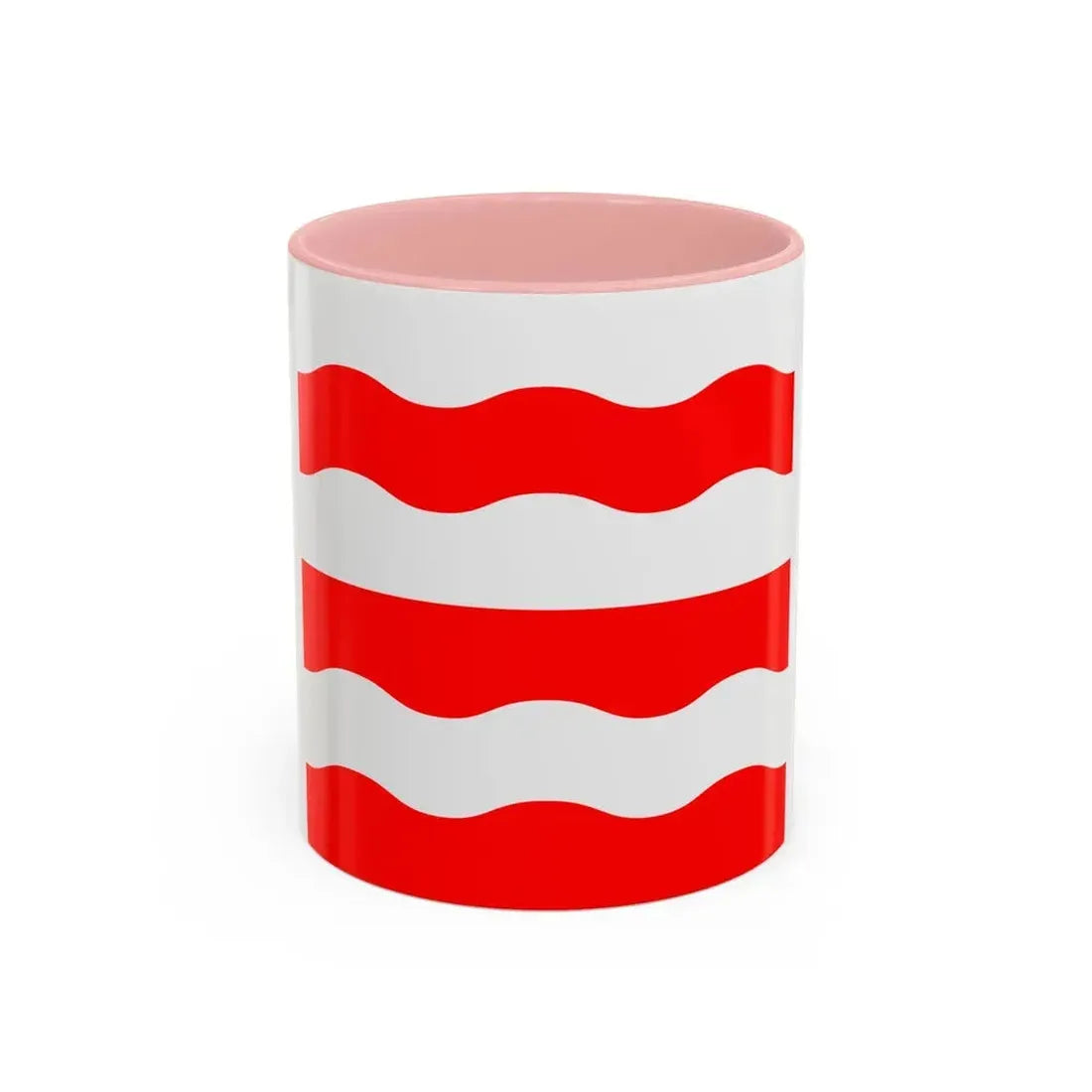 Flag of Morges Switzerland - Accent Coffee Mug 11oz Pink - Go Mug Yourself