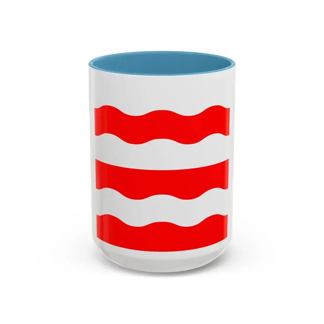 Flag of Morges Switzerland - Accent Coffee Mug 15oz Light Blue - Go Mug Yourself