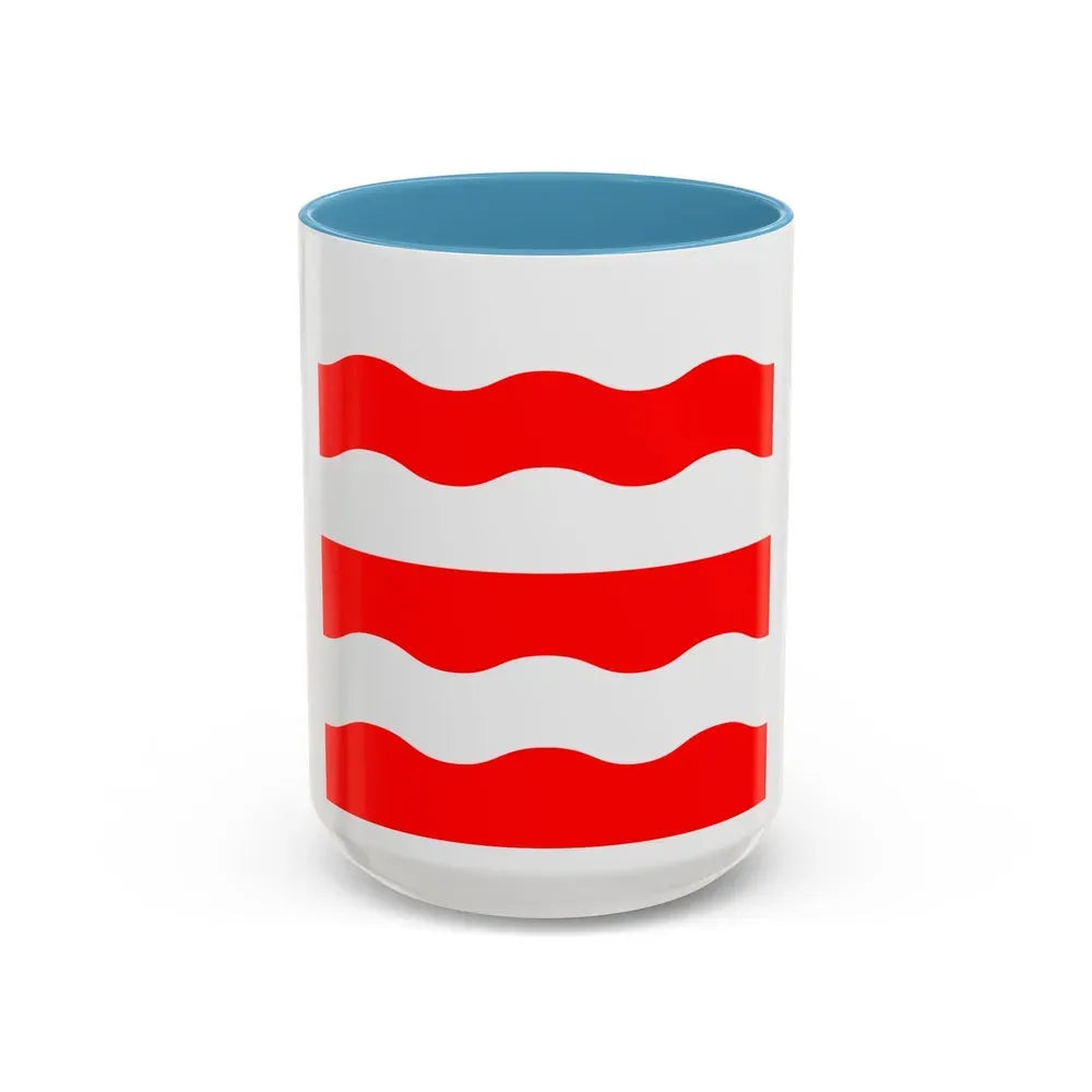 Flag of Morges Switzerland - Accent Coffee Mug 15oz Light Blue - Go Mug Yourself