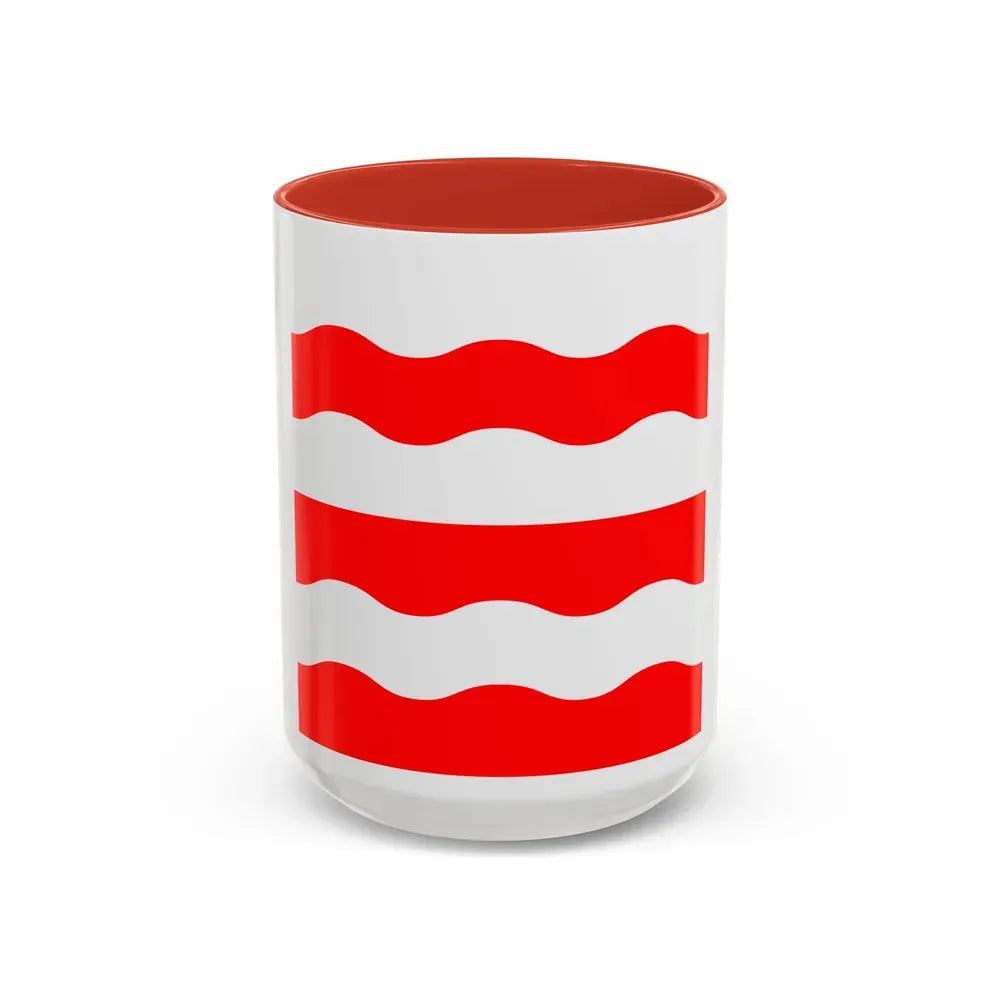 Flag of Morges Switzerland - Accent Coffee Mug 15oz Red - Go Mug Yourself