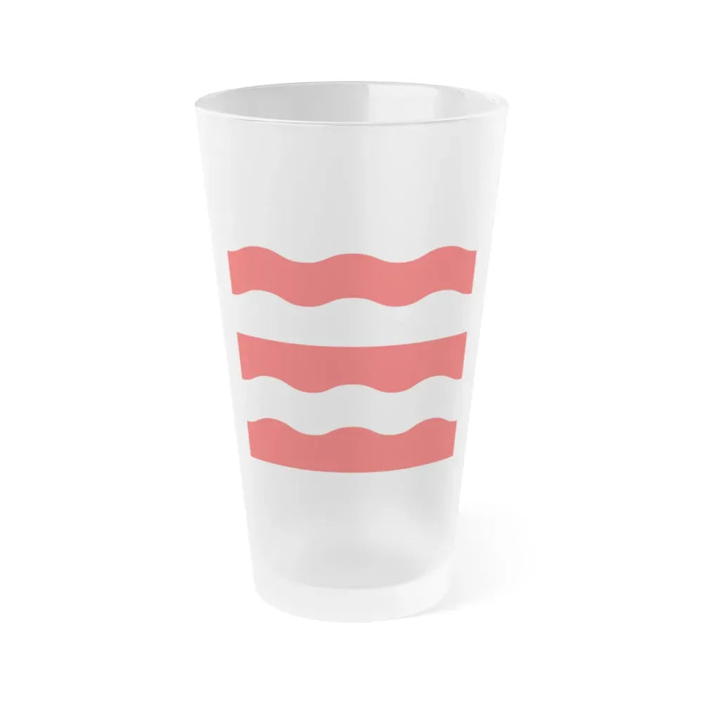 Flag of Morges Switzerland - Frosted Pint Glass 16oz 16oz Frosted - Go Mug Yourself