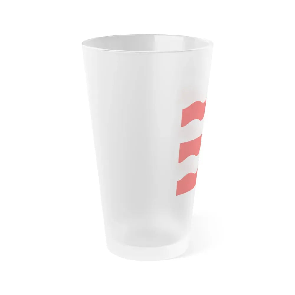Flag of Morges Switzerland - Frosted Pint Glass 16oz - Go Mug Yourself