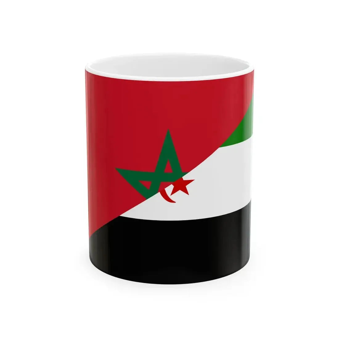 Flag of Morocco and Western Sahara (Morocco) White Coffee Mug 11oz - Go Mug Yourself