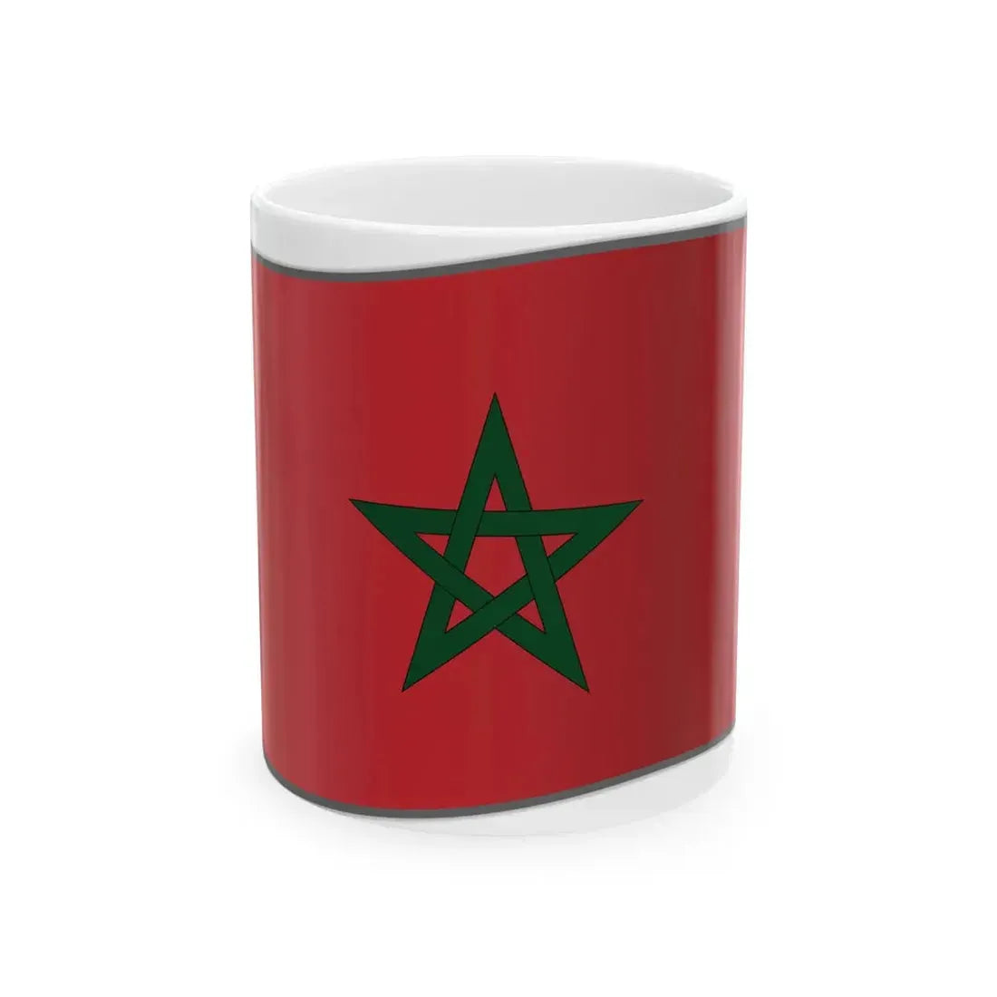 Flag of Morocco waving (Morocco) White Coffee Mug 11oz - Go Mug Yourself