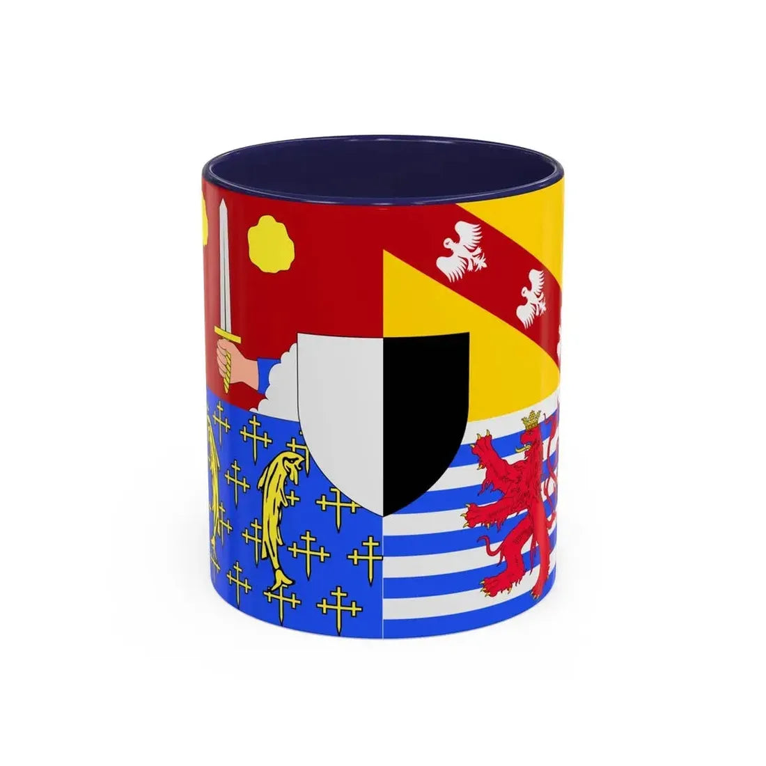 Flag of Moselle France 2 - Accent Coffee Mug 11oz Navy - Go Mug Yourself