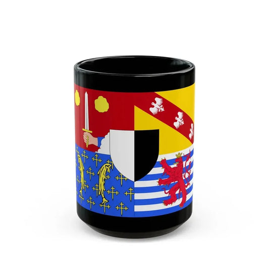 Flag of Moselle France 2 - Black Coffee Mug 15oz - Go Mug Yourself