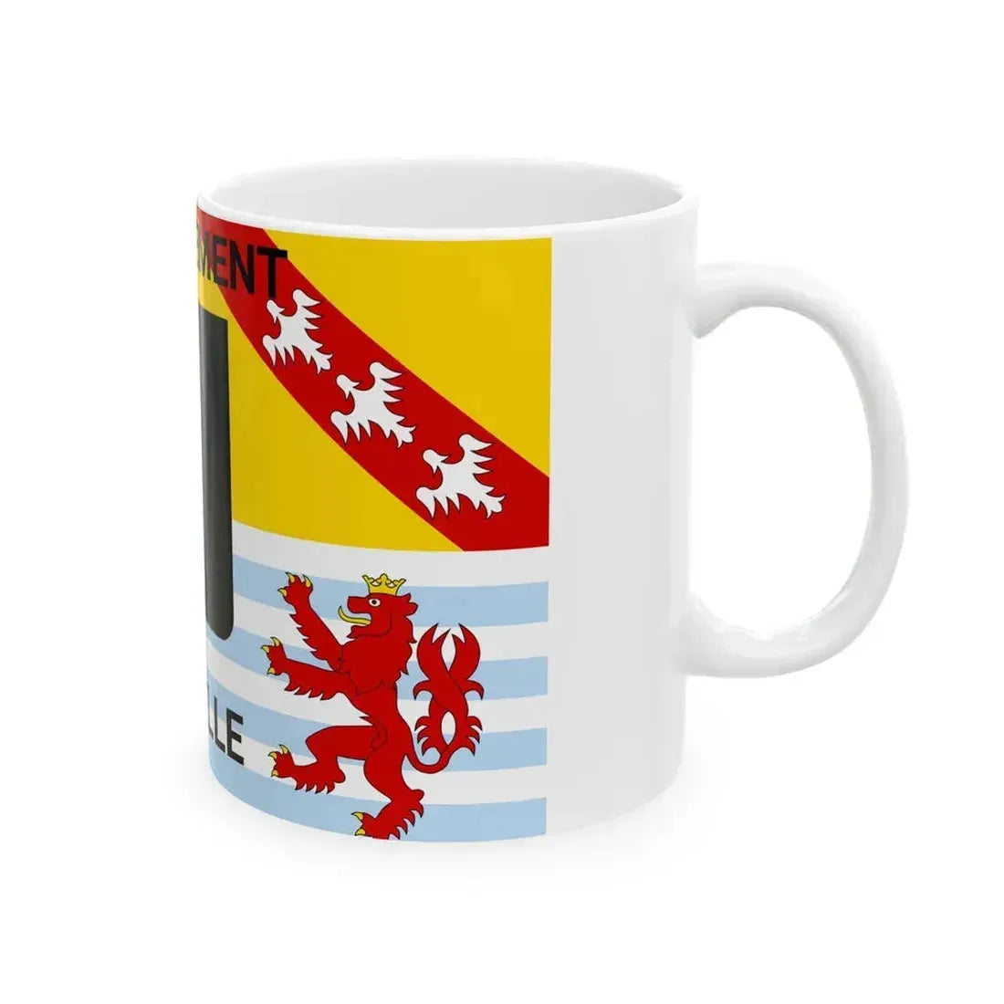 Flag of Moselle (France) White Coffee Mug - Go Mug Yourself