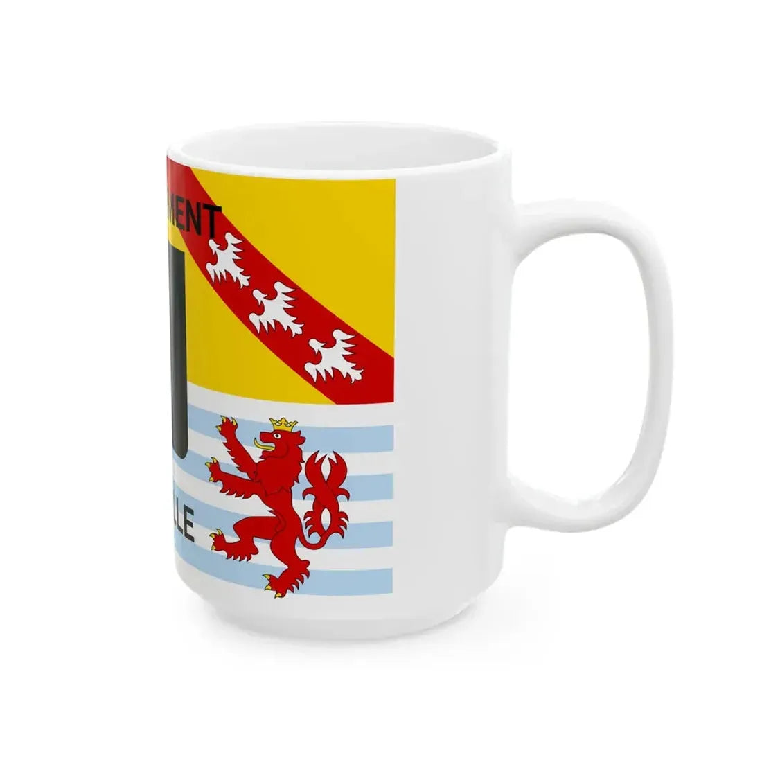 Flag of Moselle (France) White Coffee Mug - Go Mug Yourself