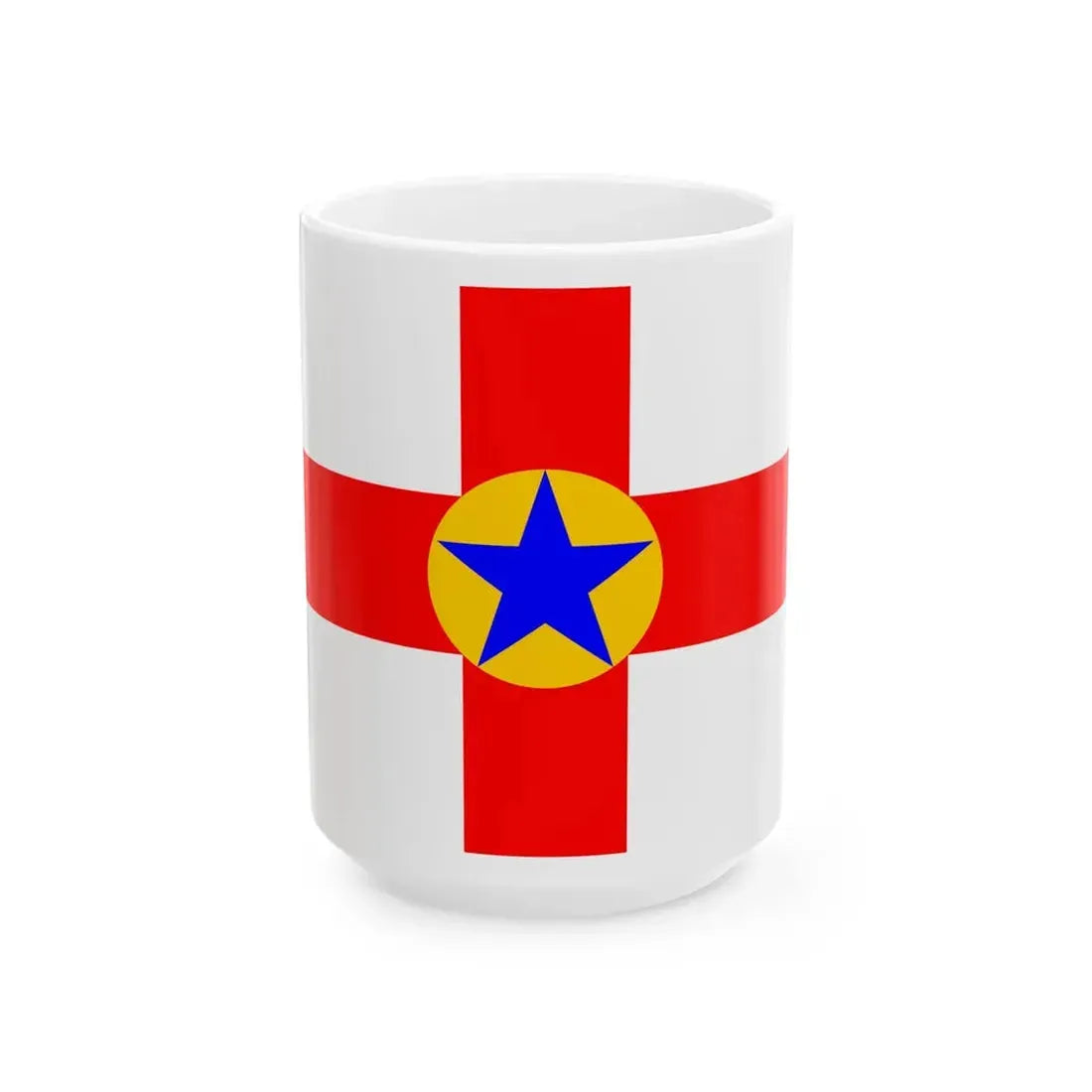 Flag of Mosta 1993 to 2007 Malta - White Coffee Mug 15oz - Go Mug Yourself
