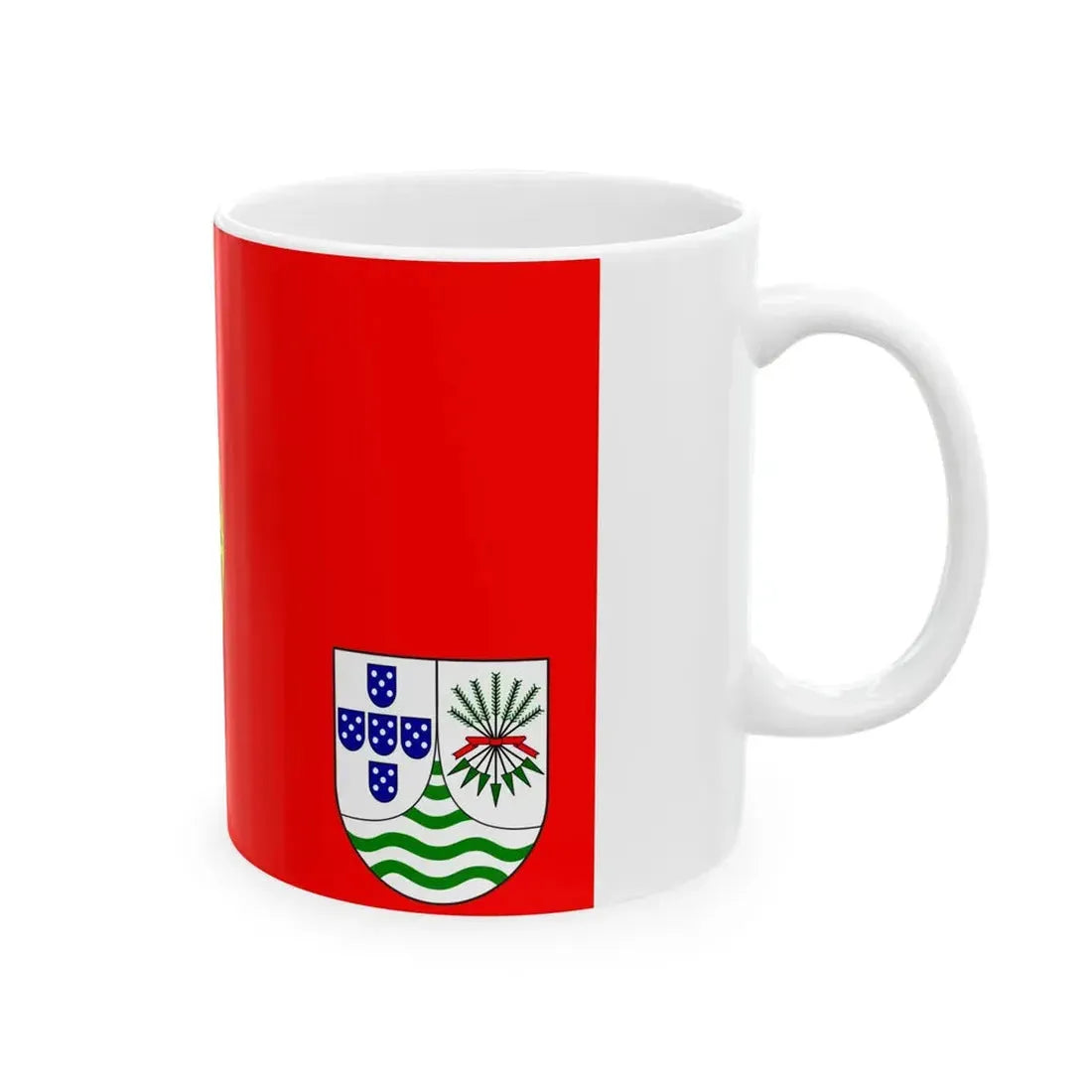 Flag of Mozambique 1965 proposal (Mozambique) White Coffee Mug - Go Mug Yourself