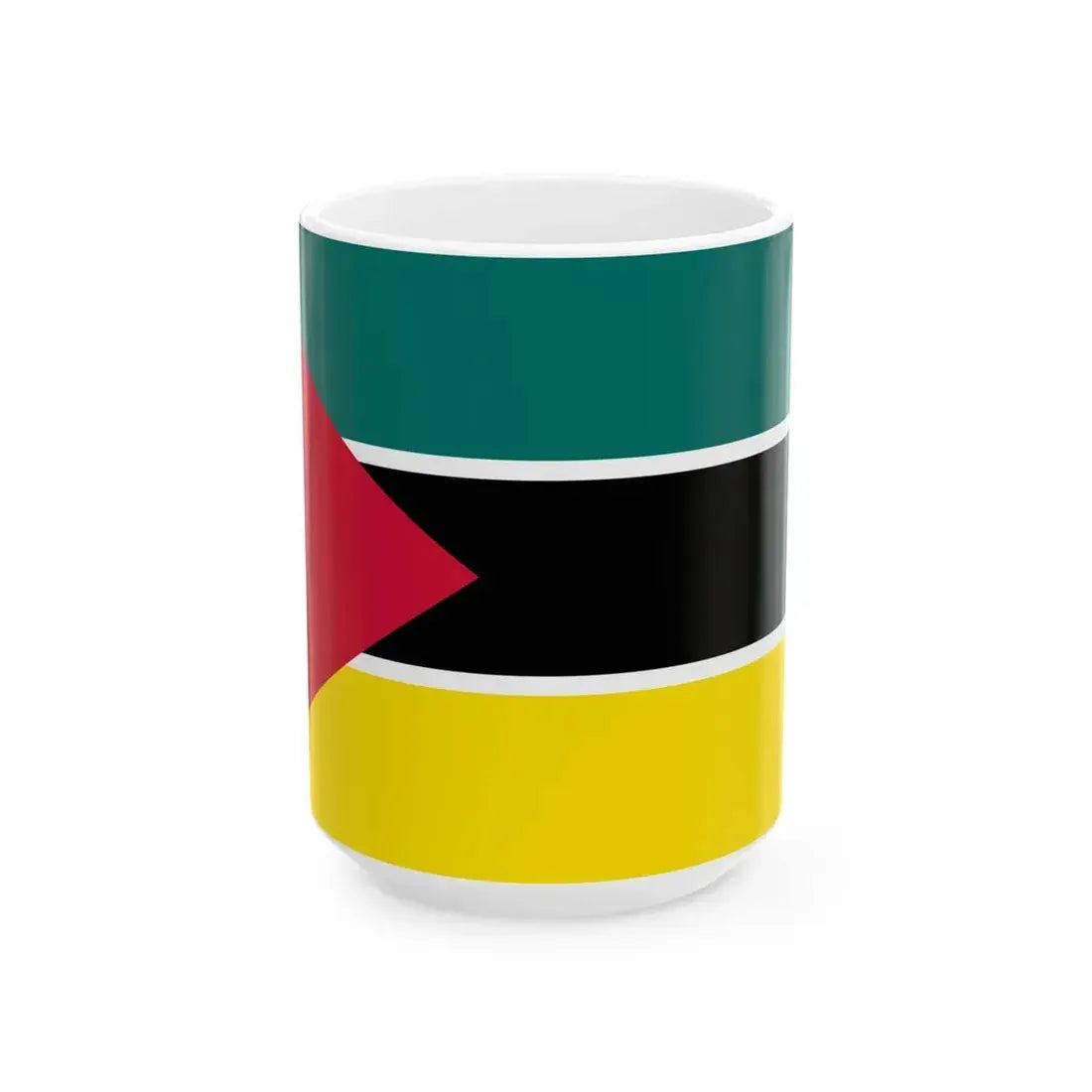 Flag of Mozambique 1974-1975 2-3 (Mozambique) White Coffee Mug 15oz - Go Mug Yourself