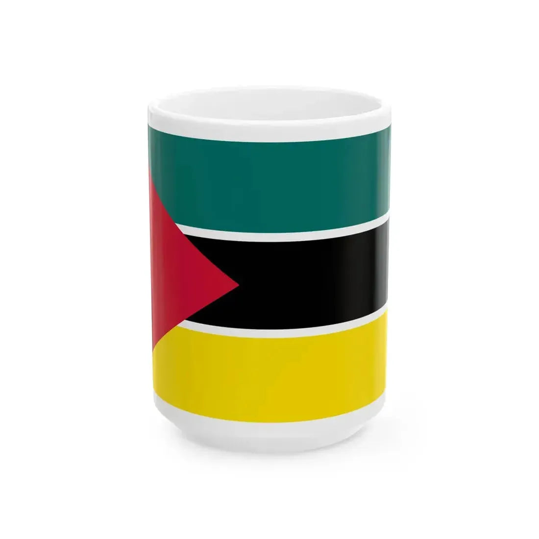 Flag of Mozambique 1974-1975 (Mozambique) White Coffee Mug 15oz - Go Mug Yourself
