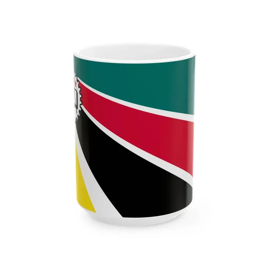 Flag of Mozambique 1975-1983 16-9 (Mozambique) White Coffee Mug 15oz - Go Mug Yourself