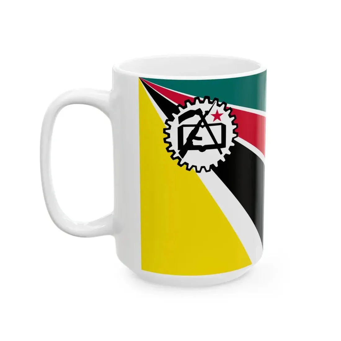 Flag of Mozambique 1975-1983 16-9 (Mozambique) White Coffee Mug - Go Mug Yourself