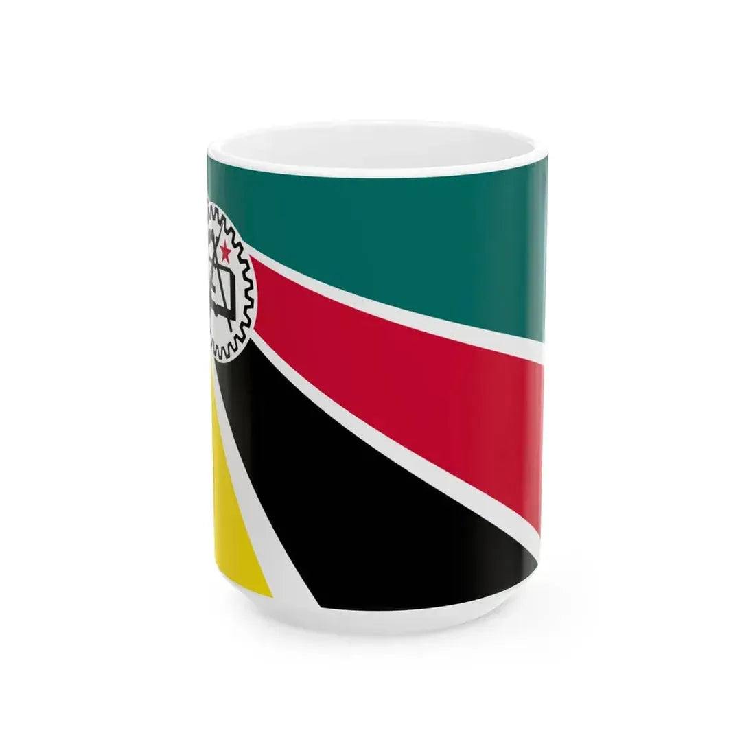 Flag of Mozambique 1975-1983 alternative version (Mozambique) White Coffee Mug 15oz - Go Mug Yourself