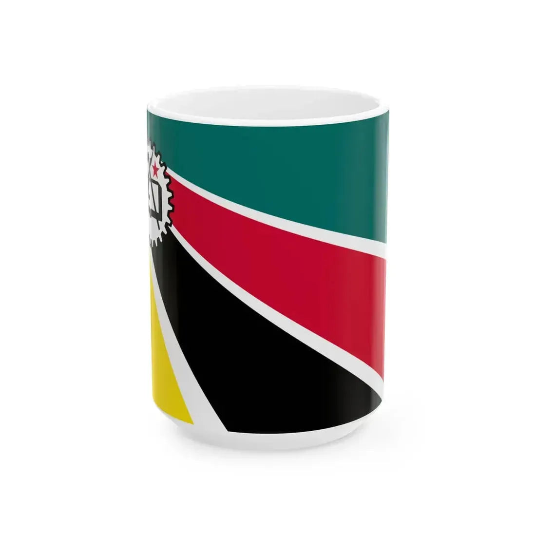 Flag of Mozambique 1975-1983 (Mozambique) White Coffee Mug 15oz - Go Mug Yourself