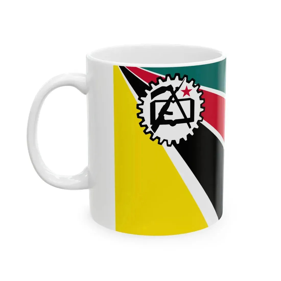 Flag of Mozambique 1975-1983 (Mozambique) White Coffee Mug - Go Mug Yourself