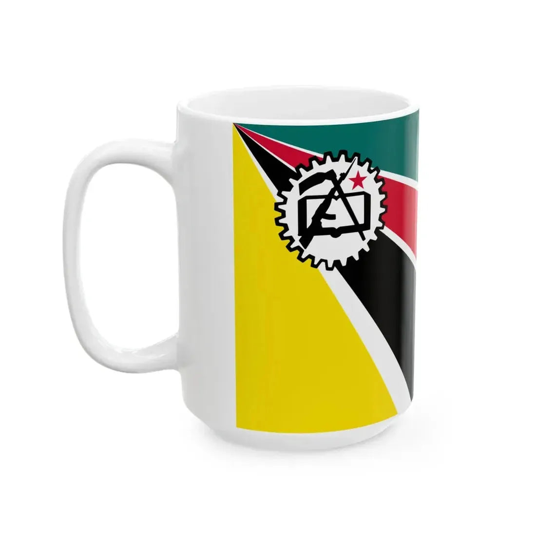 Flag of Mozambique 1975-1983 (Mozambique) White Coffee Mug - Go Mug Yourself
