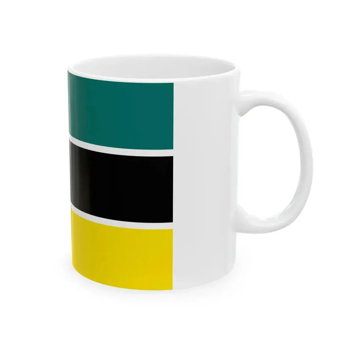 Flag of Mozambique 1983 2-3 (Mozambique) White Coffee Mug - Go Mug Yourself