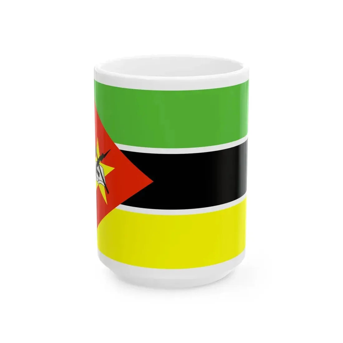 Flag of Mozambique WFB 2000 (Mozambique) White Coffee Mug 15oz - Go Mug Yourself