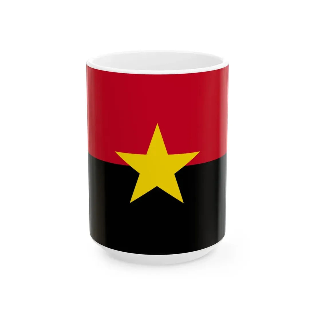 Flag of MPLA (Angola) White Coffee Mug 15oz - Go Mug Yourself