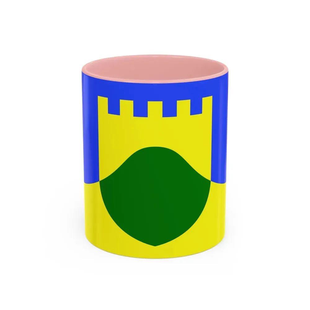 Flag of Mtarfa Malta - Accent Coffee Mug 11oz Pink - Go Mug Yourself