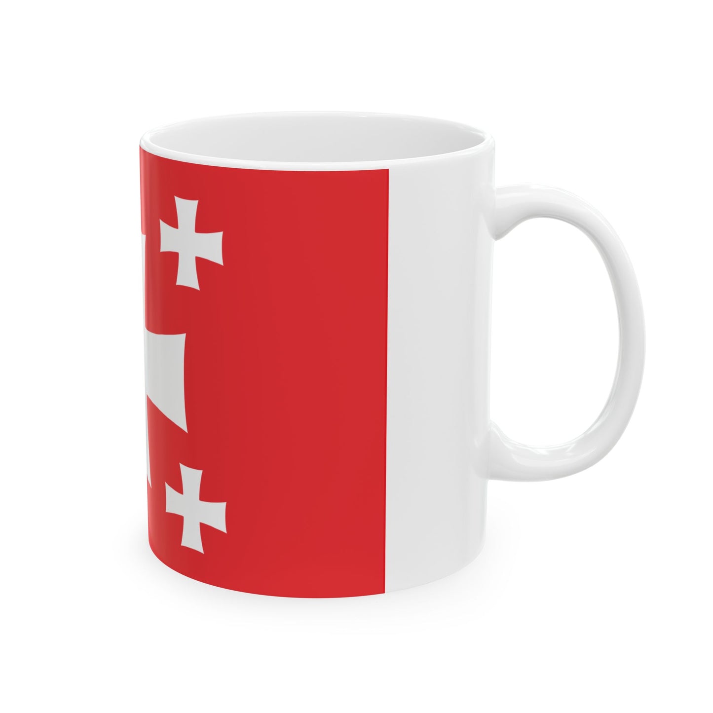 Flag of Mtskheta Municipality (Georgia) White Coffee Mug-Go Mug Yourself