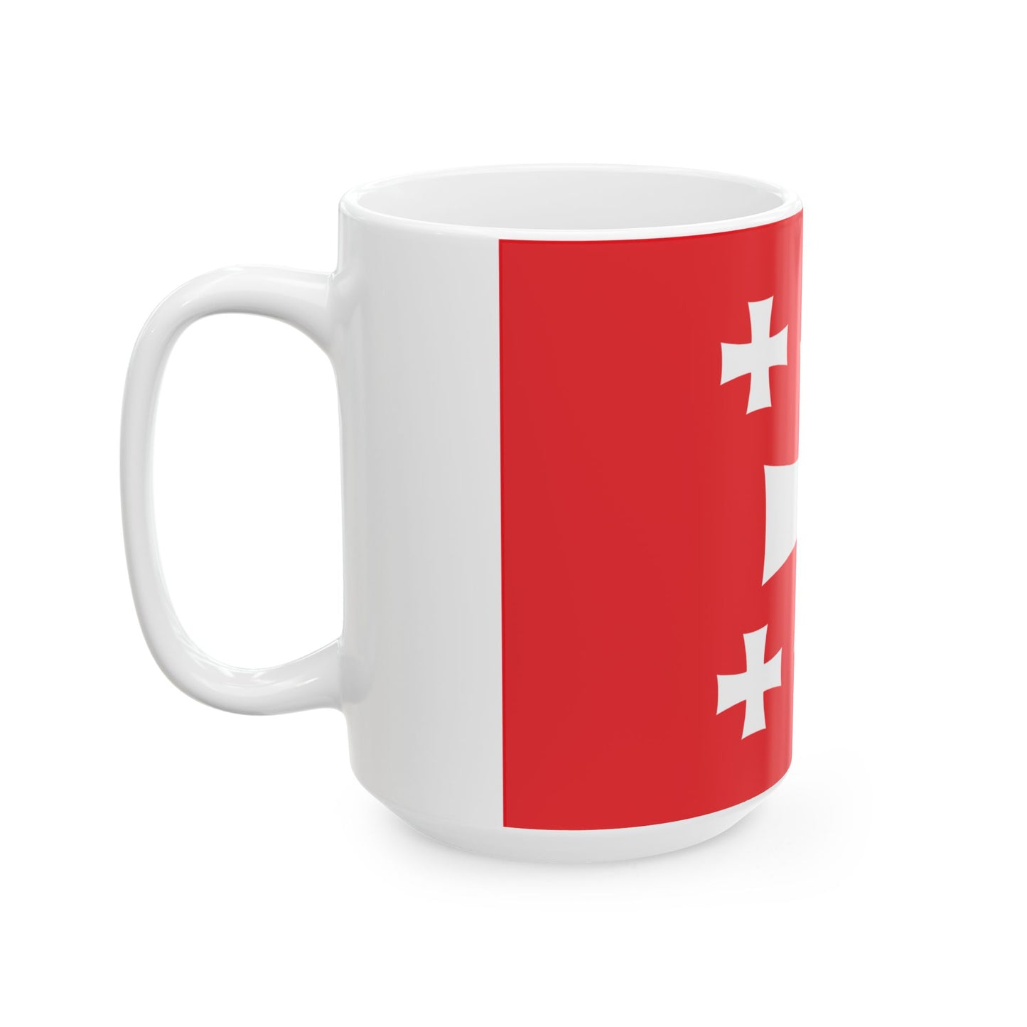 Flag of Mtskheta Municipality (Georgia) White Coffee Mug-Go Mug Yourself