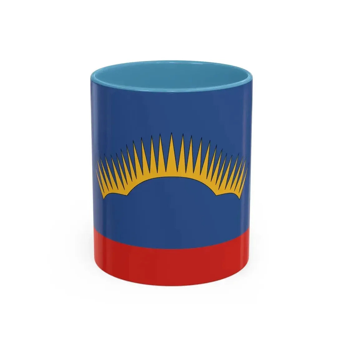 Flag of Murmansk Oblast Russia - Accent Coffee Mug 11oz Light Blue - Go Mug Yourself