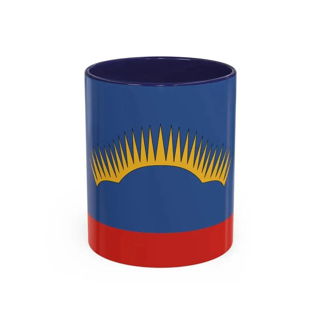 Flag of Murmansk Oblast Russia - Accent Coffee Mug 11oz Navy - Go Mug Yourself