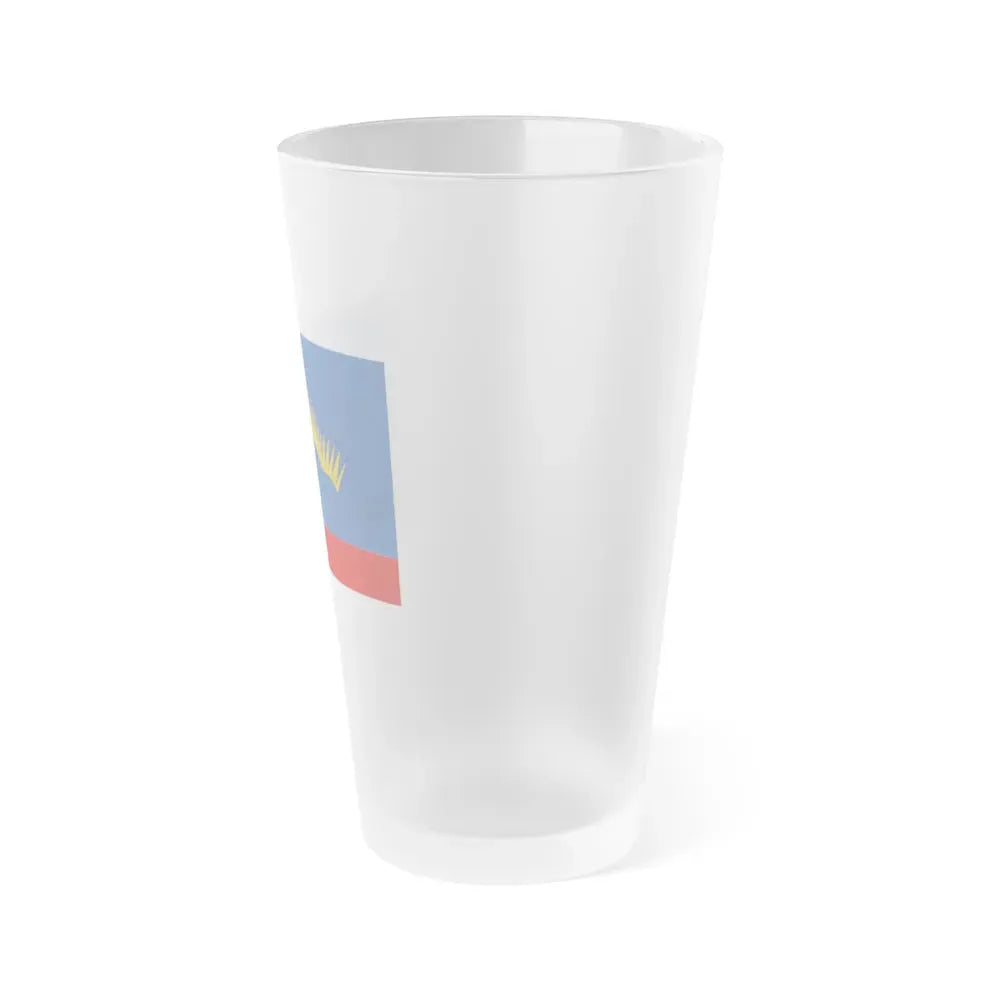 Flag of Murmansk Oblast Russia - Frosted Pint Glass 16oz - Go Mug Yourself
