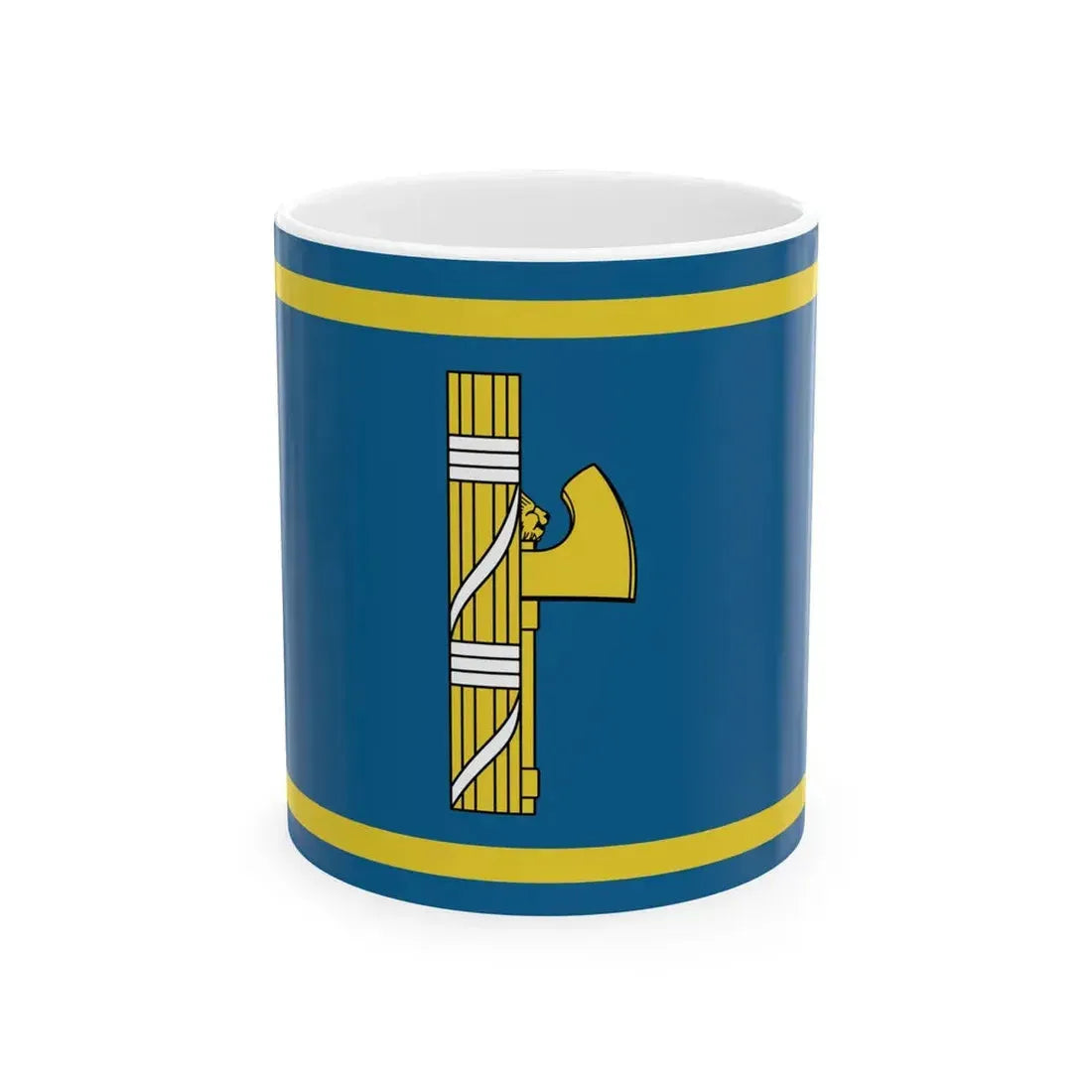 Flag of Mussolini as Capo del governo of Fascist Italy (Italy) White Coffee Mug 11oz - Go Mug Yourself