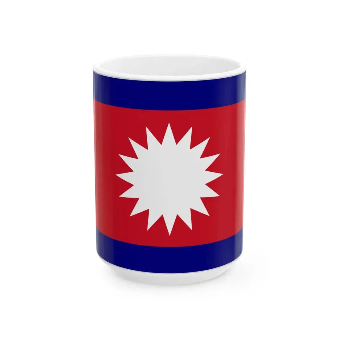 Flag of Mustang (Nepal) White Coffee Mug 15oz - Go Mug Yourself