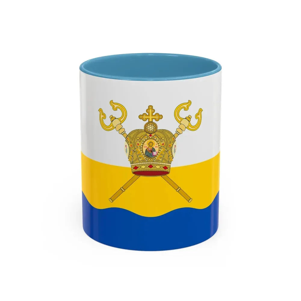 Flag of Mykolaiv Oblast Ukraine - Accent Coffee Mug 11oz Light Blue - Go Mug Yourself