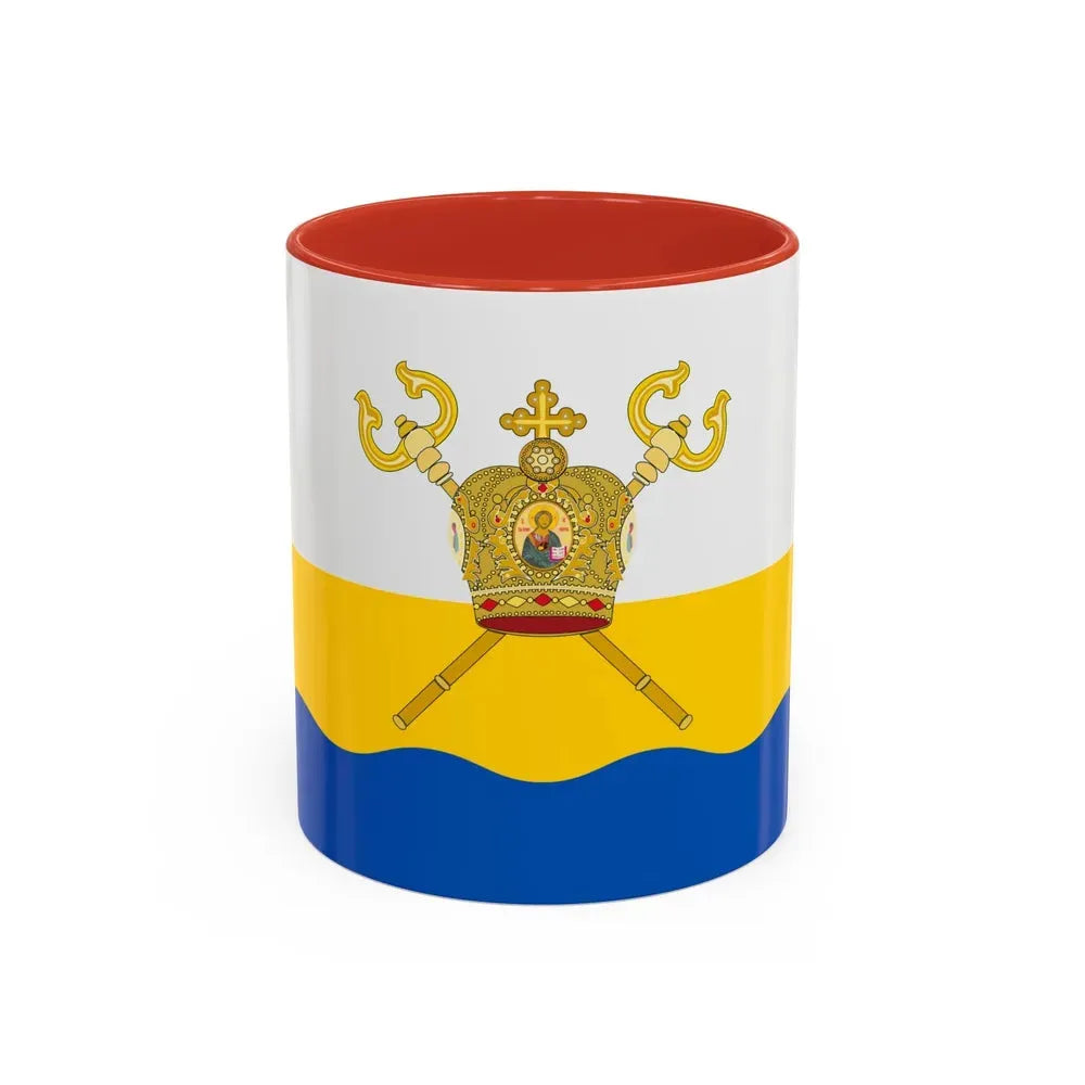 Flag of Mykolaiv Oblast Ukraine - Accent Coffee Mug 11oz Red - Go Mug Yourself