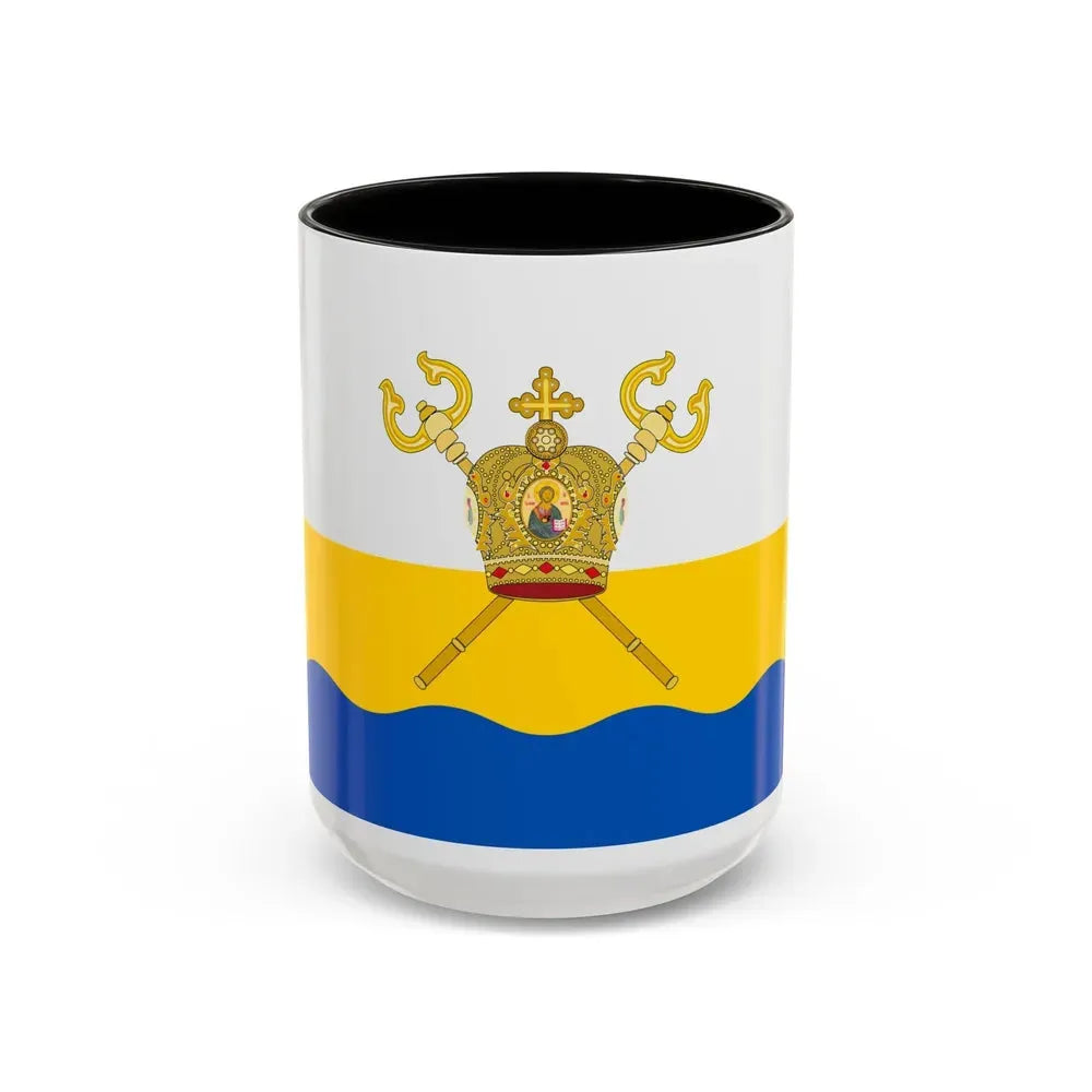 Flag of Mykolaiv Oblast Ukraine - Accent Coffee Mug 15oz Black - Go Mug Yourself
