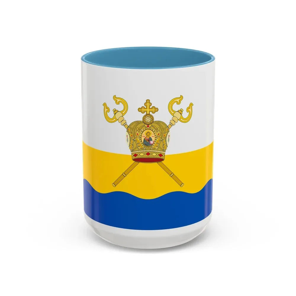 Flag of Mykolaiv Oblast Ukraine - Accent Coffee Mug 15oz Light Blue - Go Mug Yourself