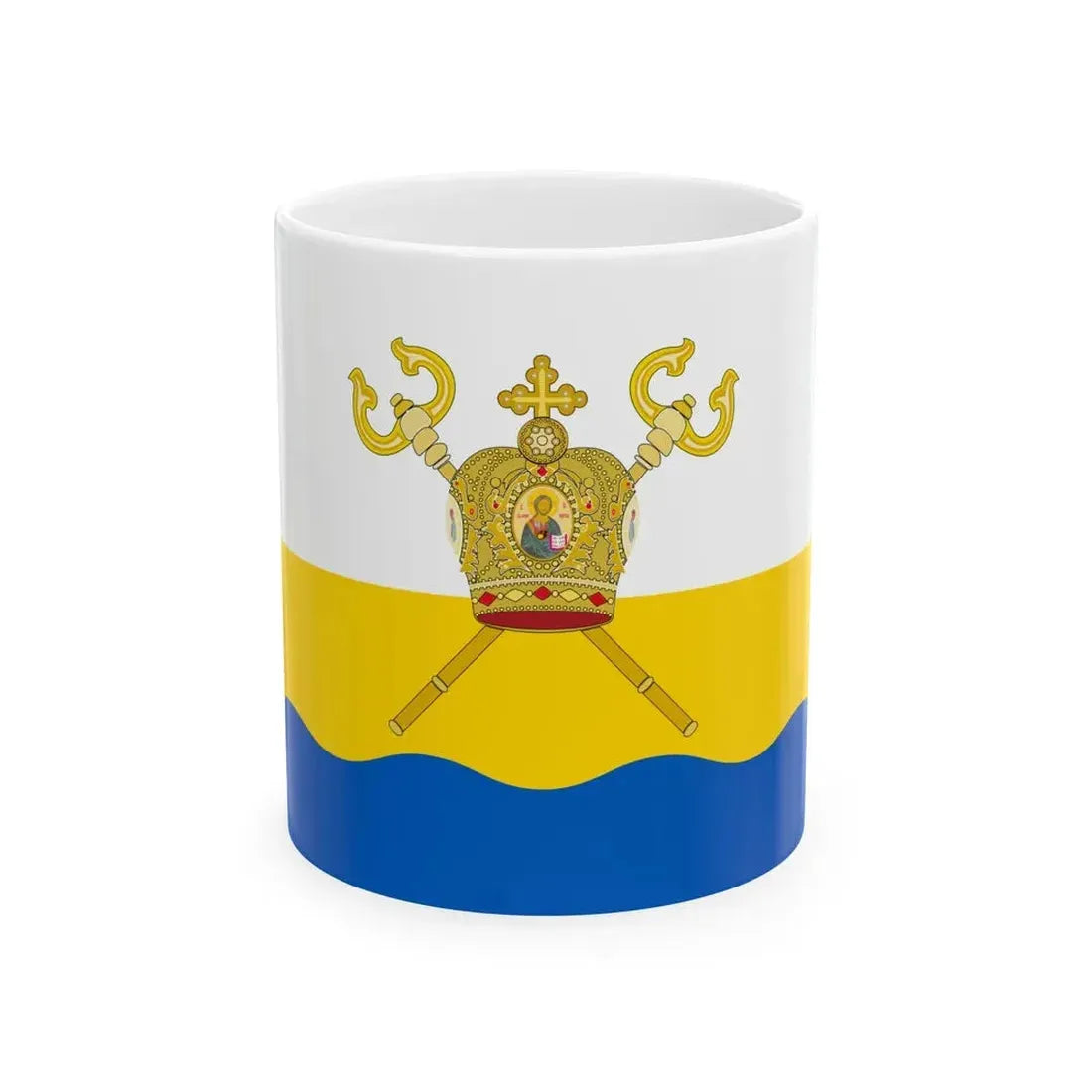 Flag of Mykolaiv Oblast Ukraine - White Coffee Mug 11oz - Go Mug Yourself
