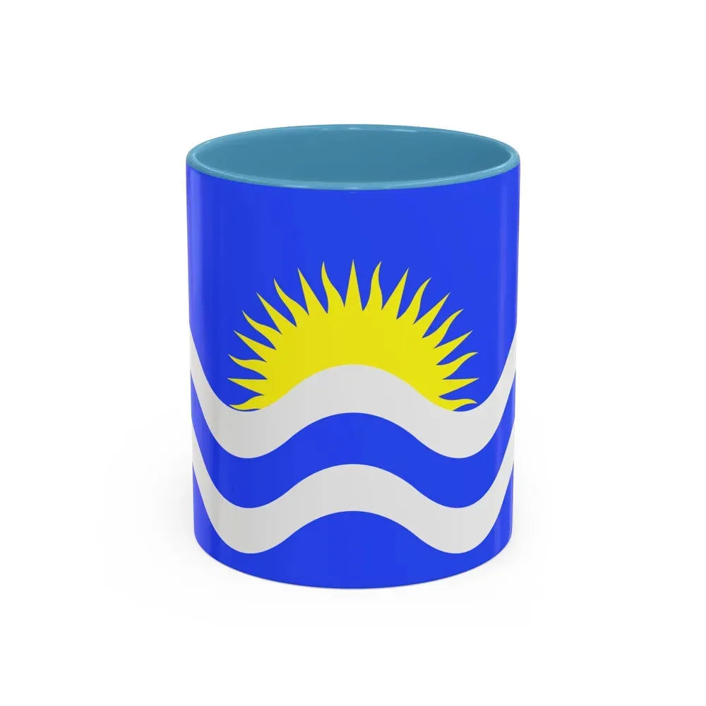 Flag of Nadur Malta - Accent Coffee Mug 11oz Light Blue - Go Mug Yourself
