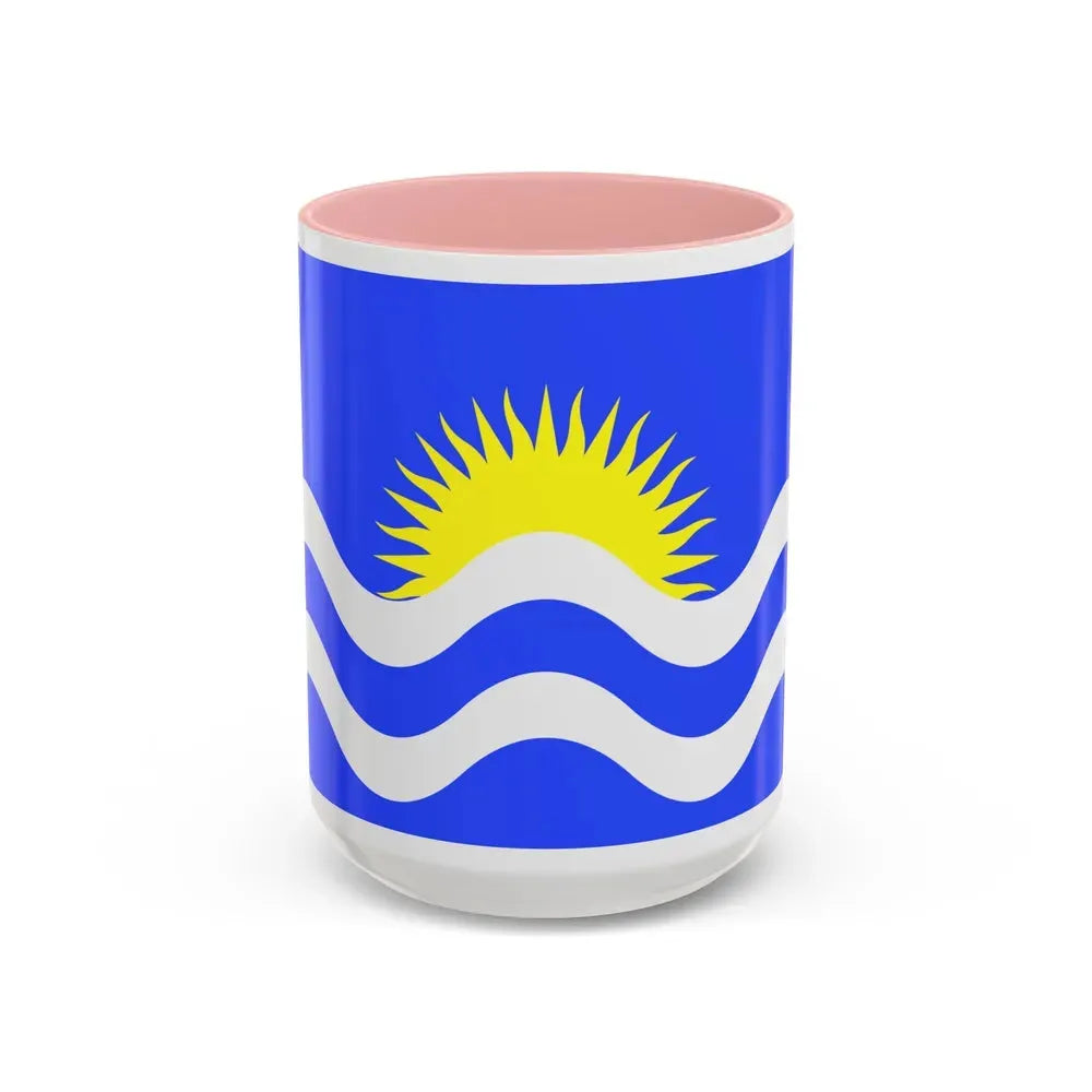 Flag of Nadur Malta - Accent Coffee Mug 15oz Pink - Go Mug Yourself