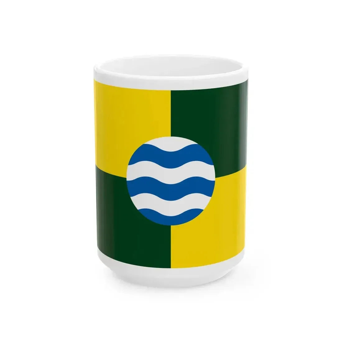 Flag of Nairobi version (Kenya) White Coffee Mug 15oz - Go Mug Yourself