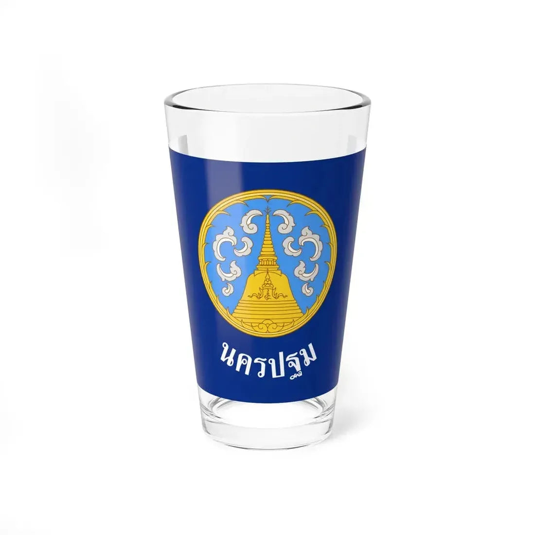 Flag of Nakhon Pathom Province Thailand - Pint Glass 16oz 16oz - Go Mug Yourself