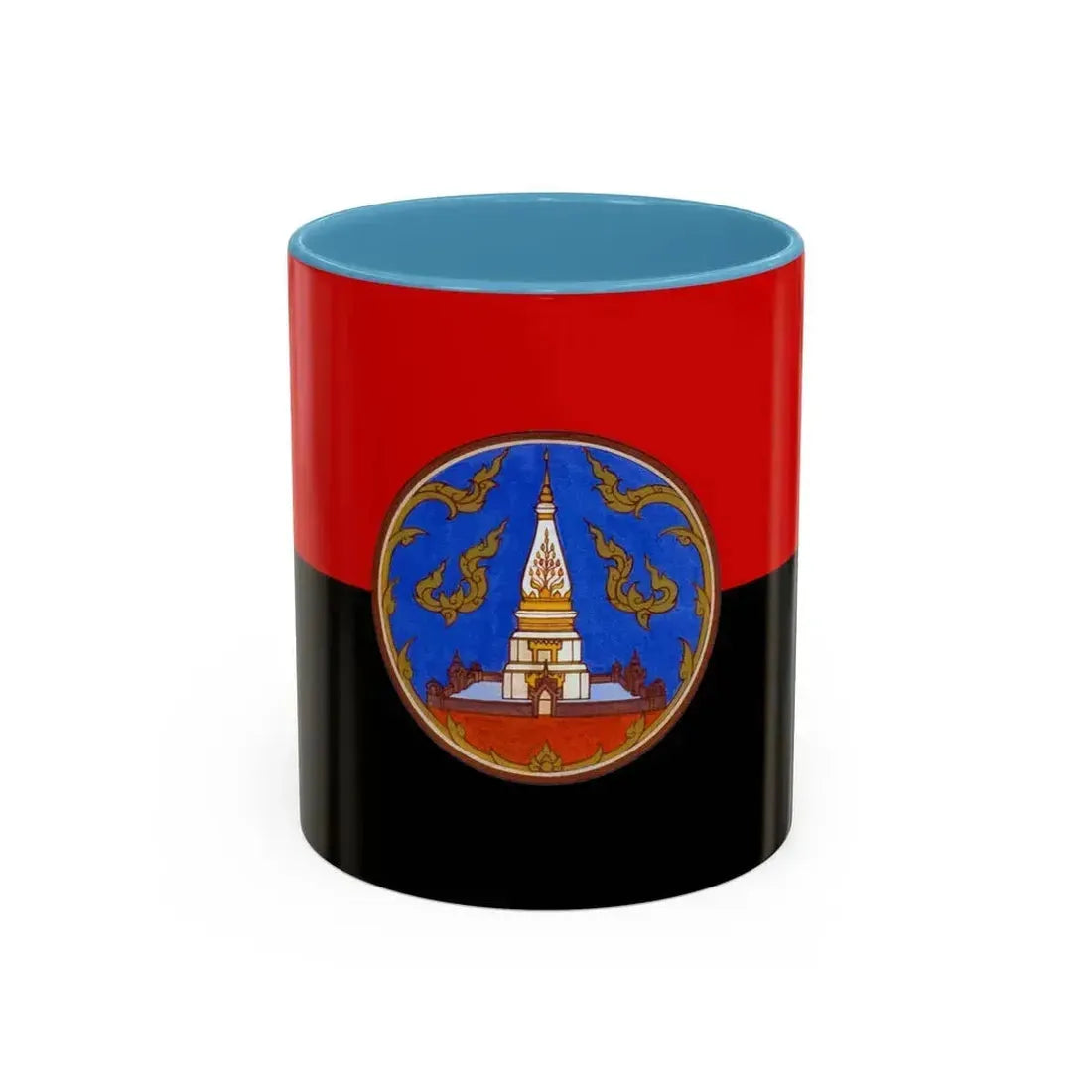 Flag of Nakhon Phanom Province Thailand - Accent Coffee Mug 11oz Light Blue - Go Mug Yourself
