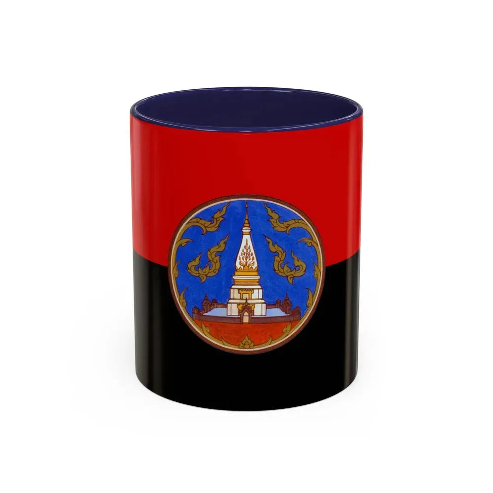 Flag of Nakhon Phanom Province Thailand - Accent Coffee Mug 11oz Navy - Go Mug Yourself