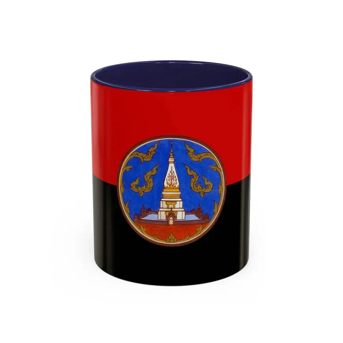 Flag of Nakhon Phanom Province Thailand - Accent Coffee Mug 11oz Navy - Go Mug Yourself