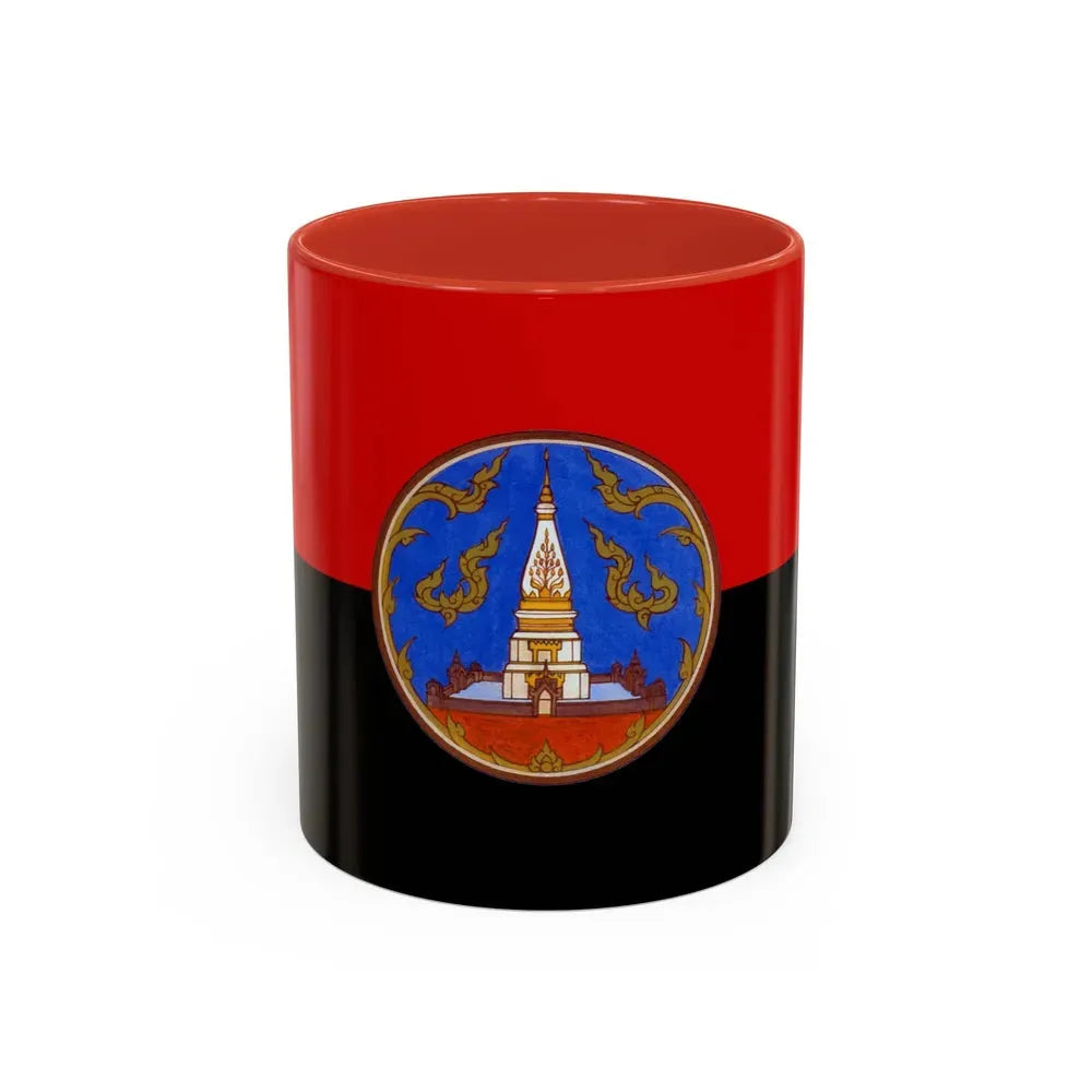 Flag of Nakhon Phanom Province Thailand - Accent Coffee Mug 11oz Red - Go Mug Yourself
