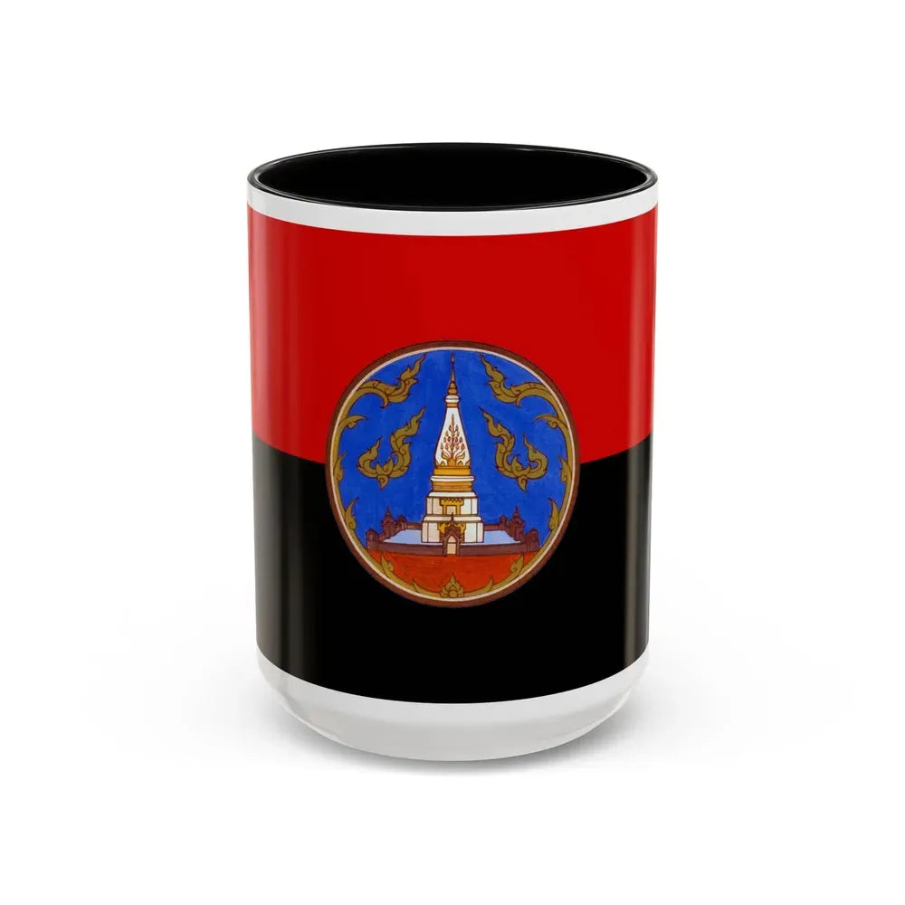 Flag of Nakhon Phanom Province Thailand - Accent Coffee Mug 15oz Black - Go Mug Yourself